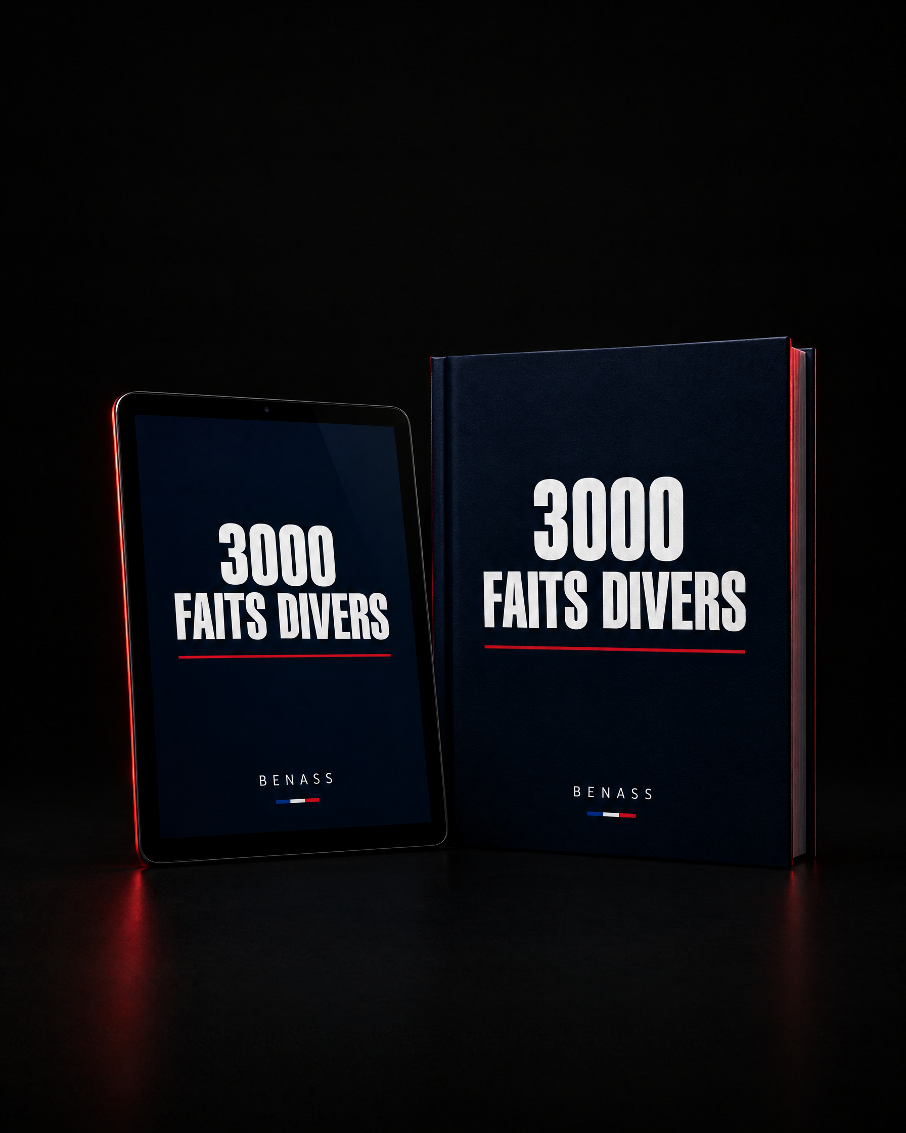 L'eBook « 3000 Faits Divers » de Benass, en version tablette et livre